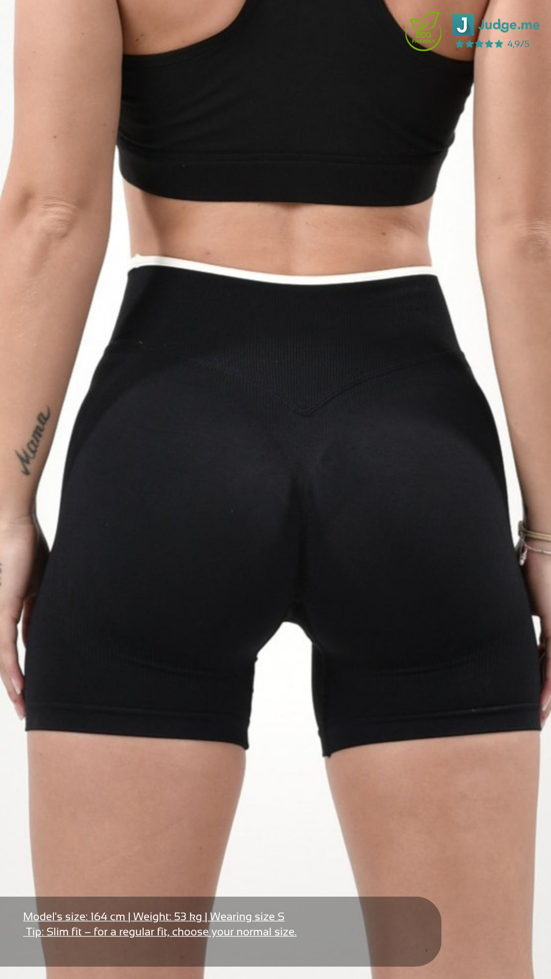 Black Collection Invisible Scrunch Shorts