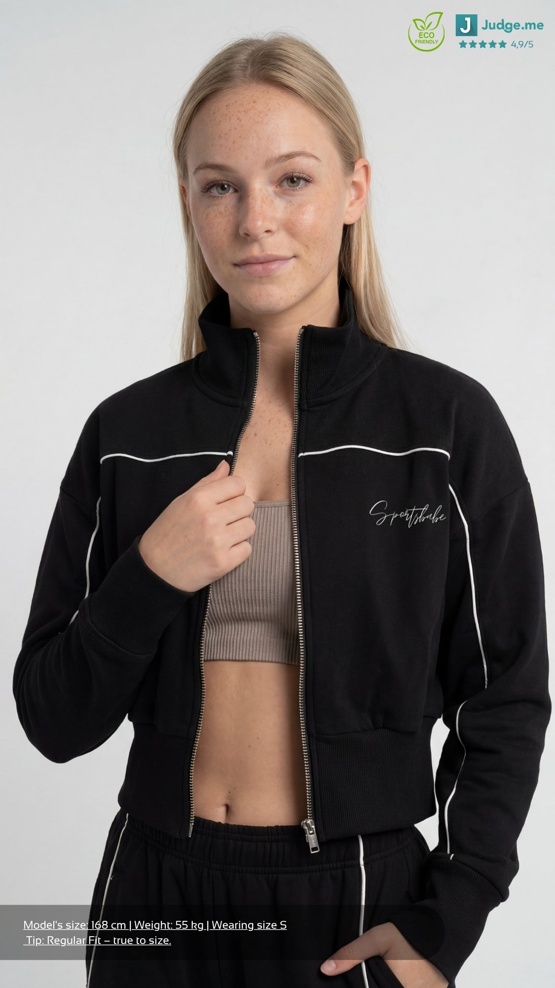 Black Collection Cropped Zipper