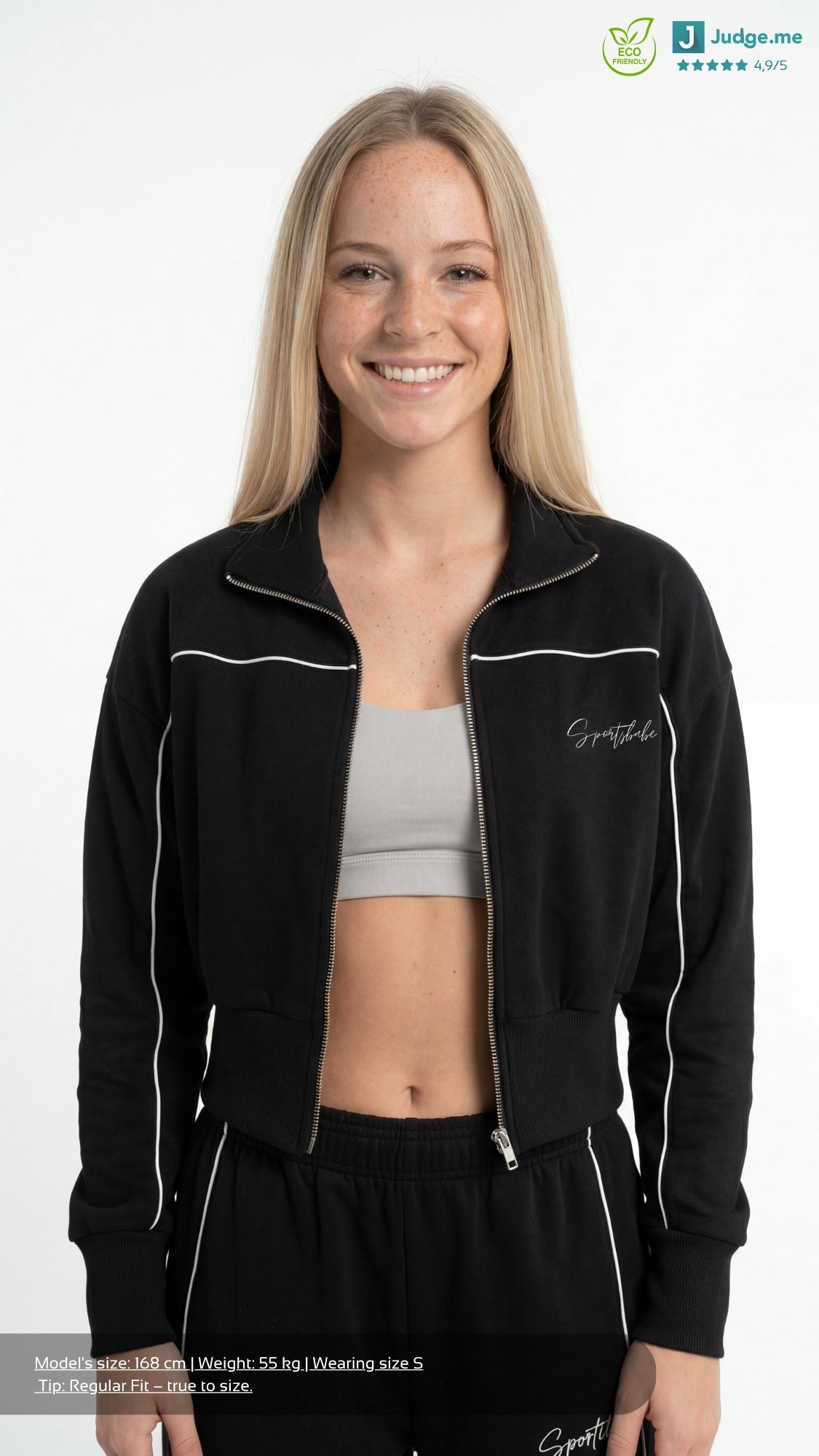 Black Collection Cropped Zipper