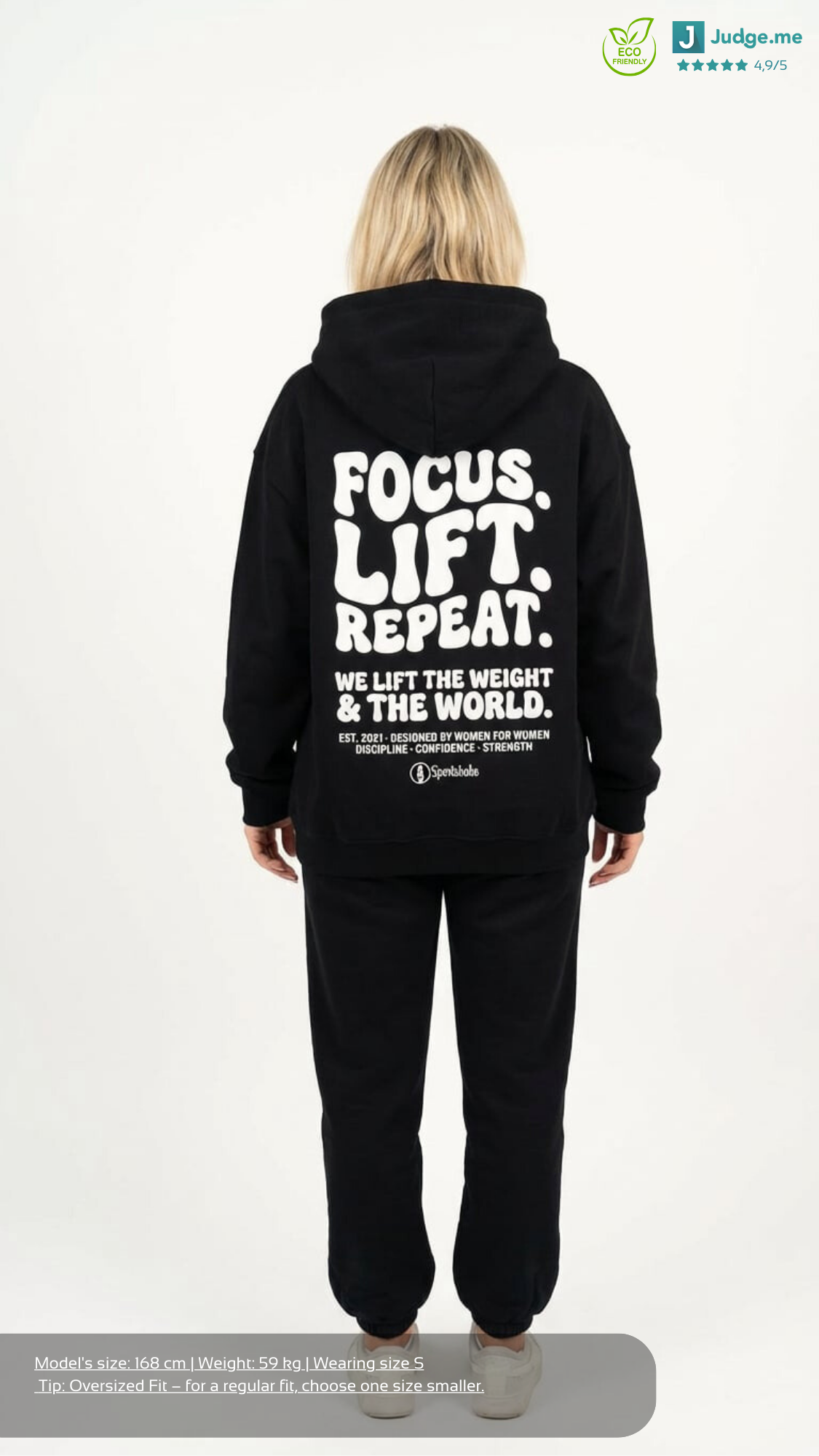 Focus Oversized Zipper Hoodie