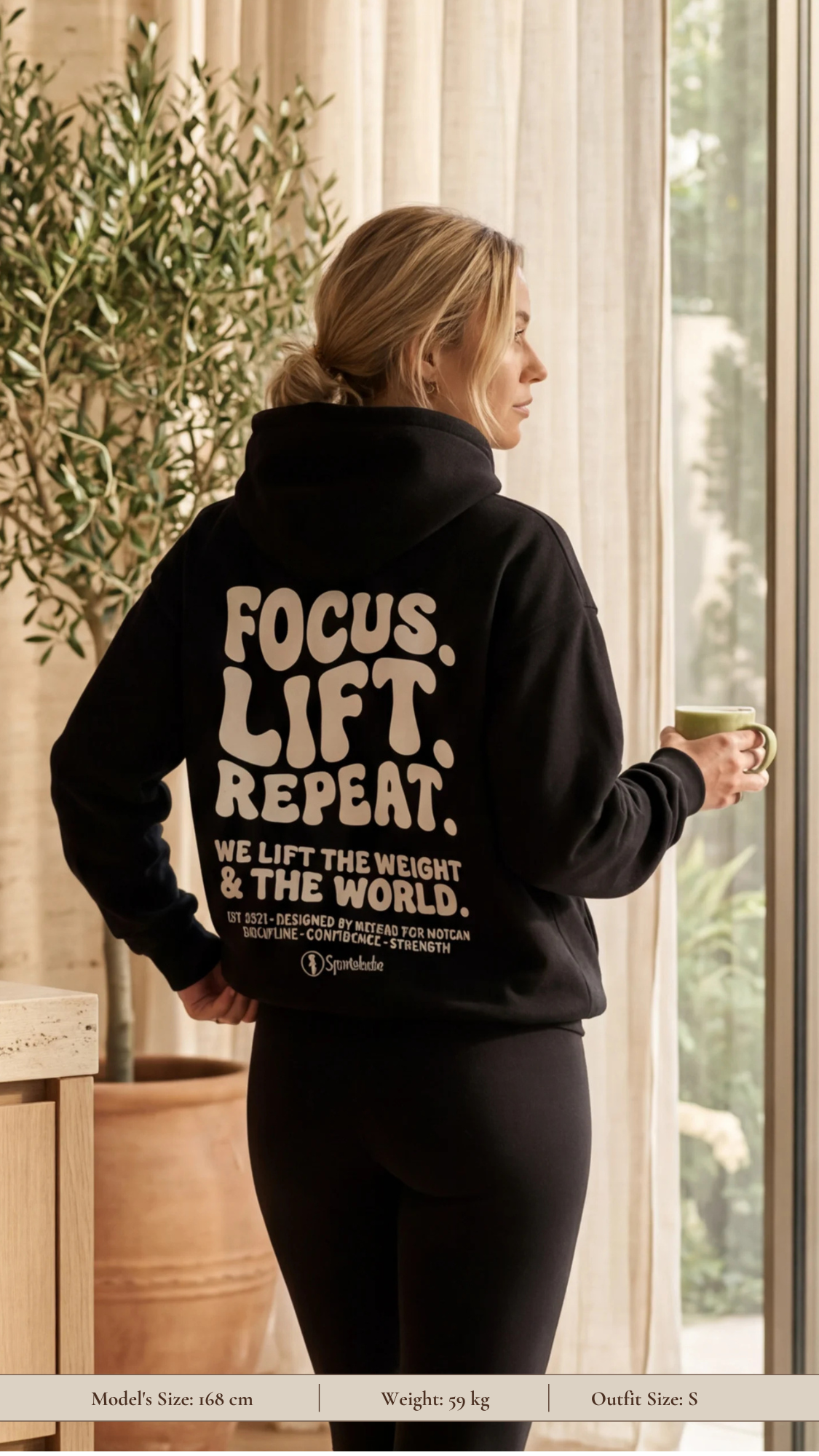 Focus Oversized Zipper Hoodie