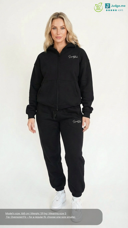 Focus Oversized Zipper Hoodie