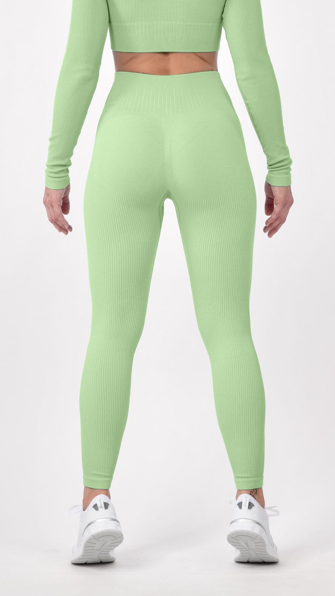 Leggings a coste con effetto scrunch &quot;Albicocca&quot;