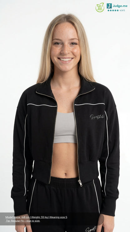 Black Collection Cropped Zipper