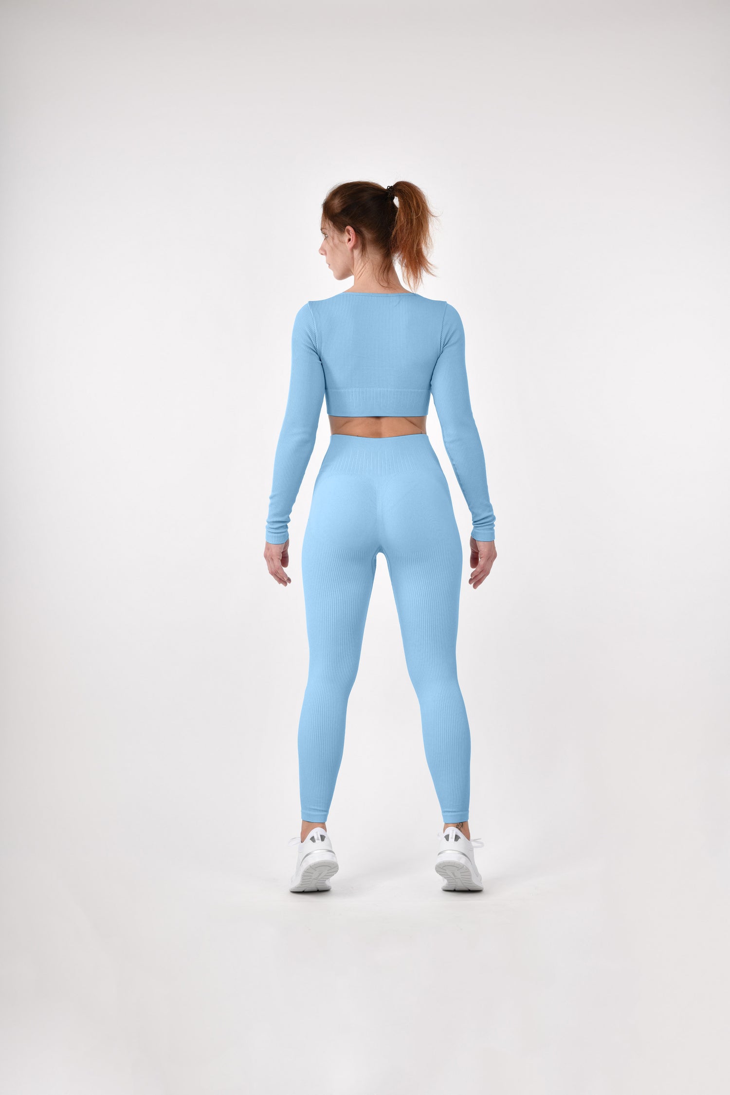 Leggings a coste con effetto scrunch &quot;Albicocca&quot;