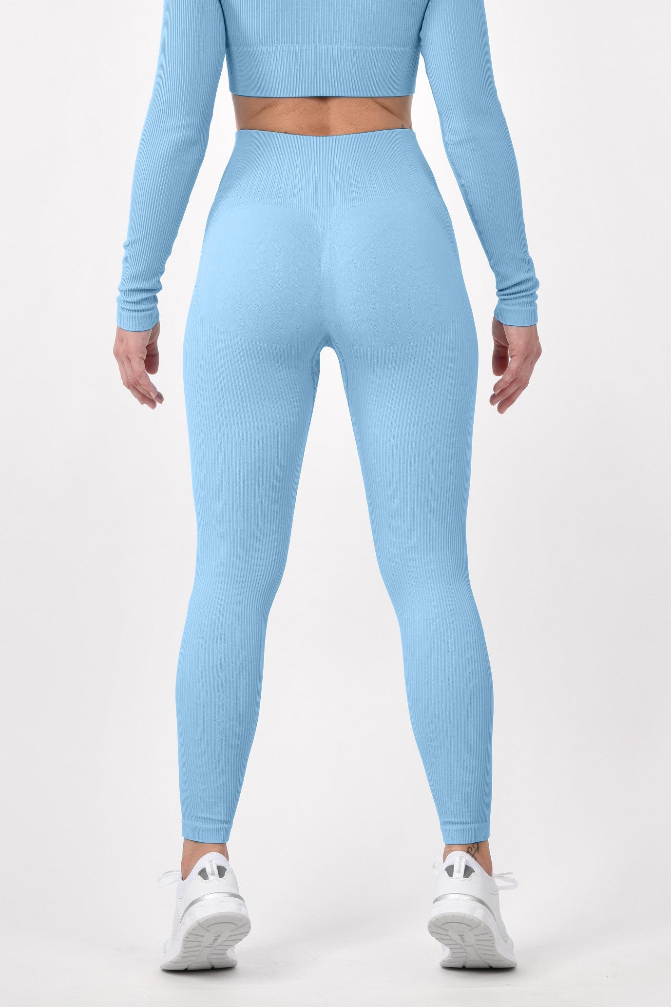 Leggings a coste con effetto scrunch &quot;Albicocca&quot;