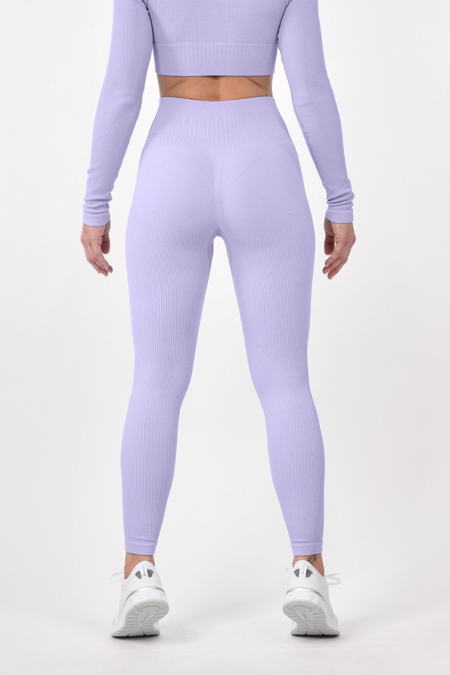 Leggings a coste con effetto scrunch &quot;Albicocca&quot;