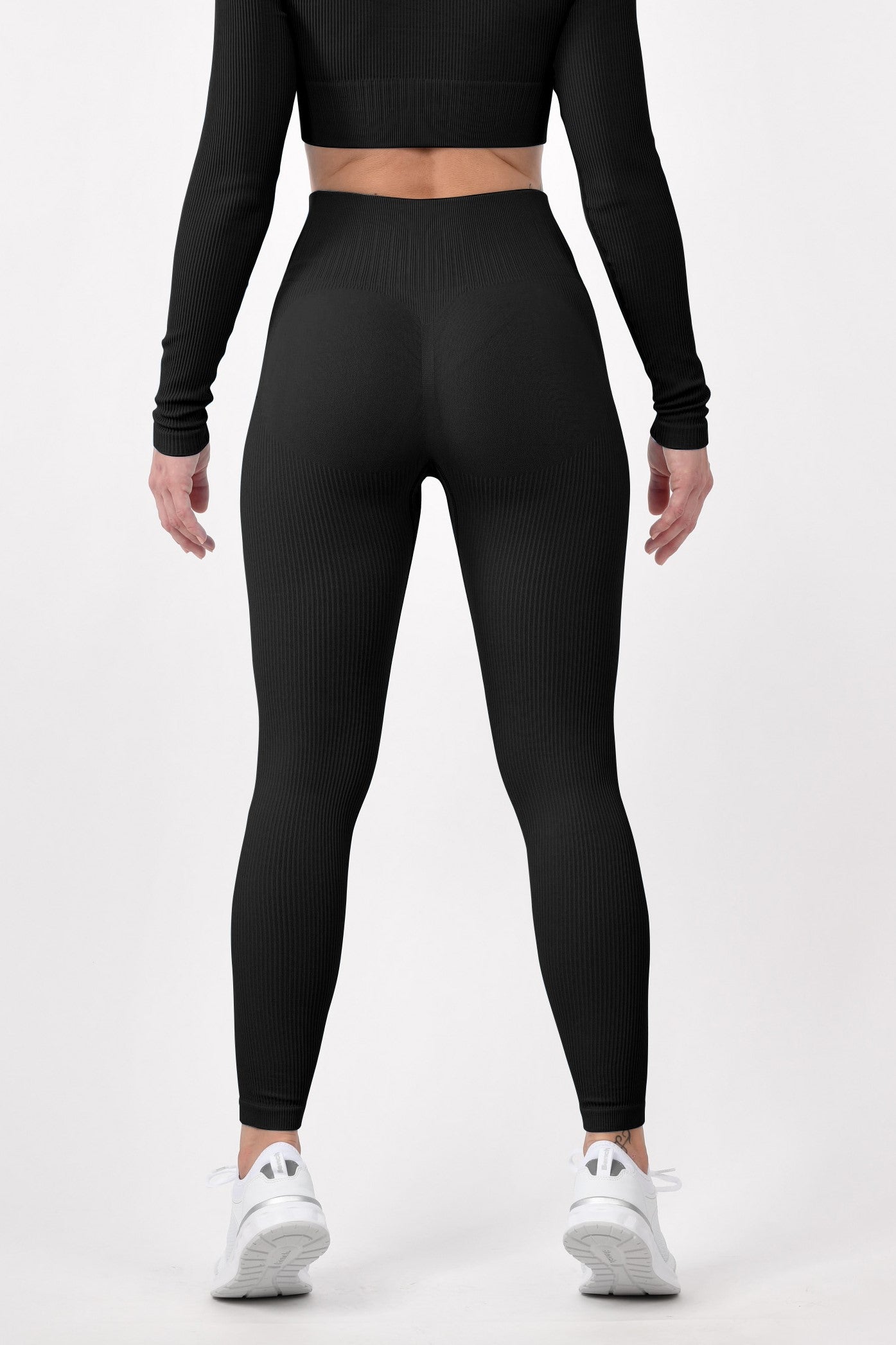 Leggings a coste con effetto scrunch &quot;Albicocca&quot;
