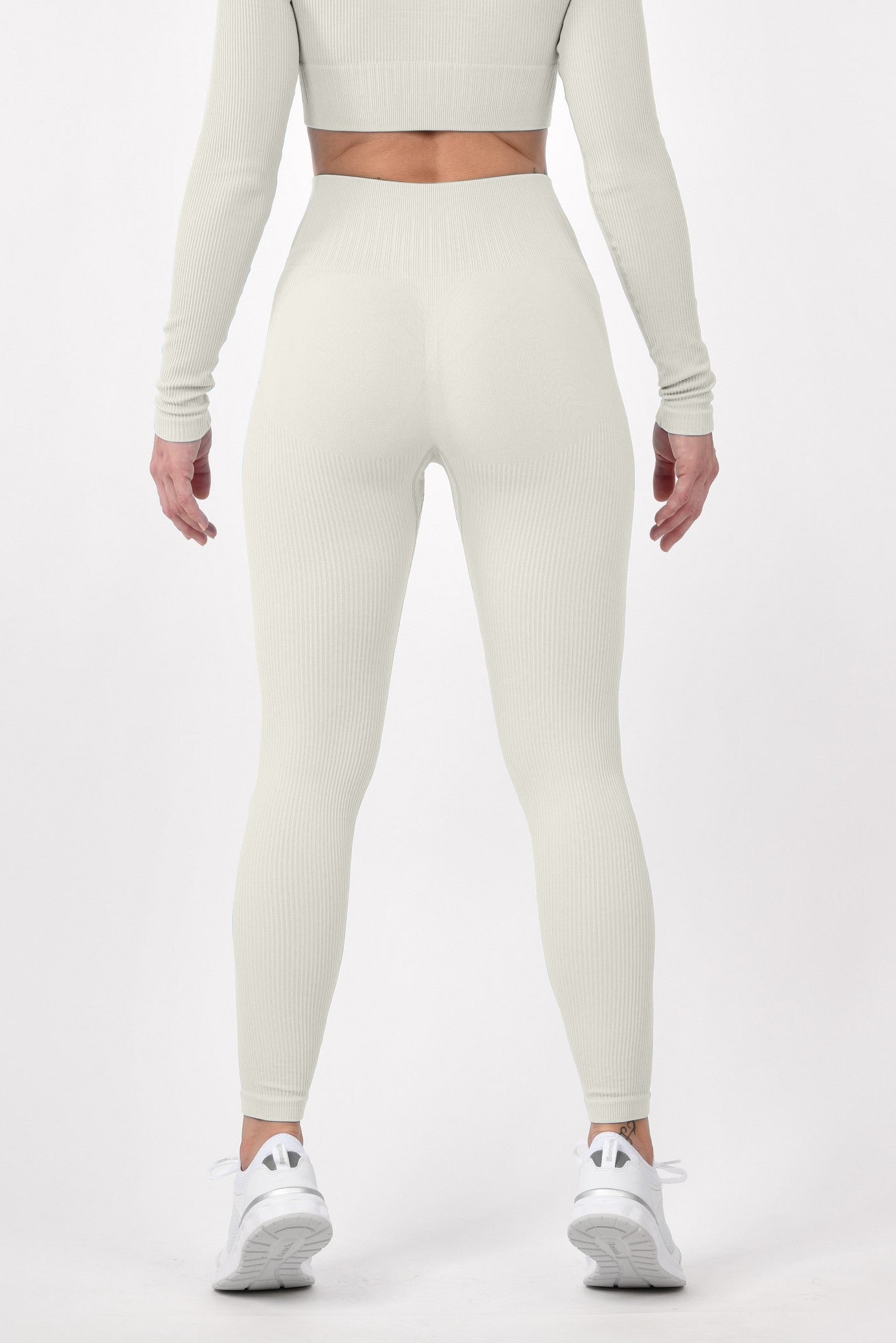 Leggings a coste con effetto scrunch &quot;Albicocca&quot;