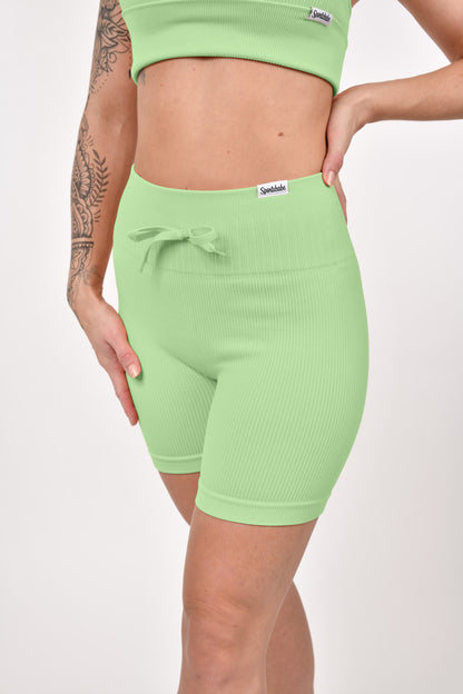 Pantaloncini a coste con effetto scrunch &quot;Albicocca&quot;