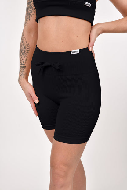Pantaloncini a coste con effetto scrunch &quot;Albicocca&quot;